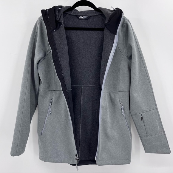 The North Face Gray Apex Risor Windwall Hoodie Fleece-Lined Jacket Size Medium - Picture 3 of 10